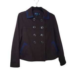 Boden Brown Wool Blend Peacoat